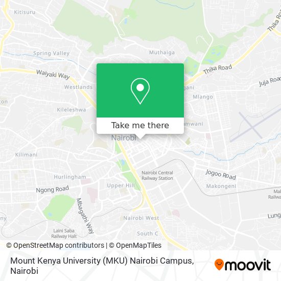 Mount Kenya University (MKU) Nairobi Campus map