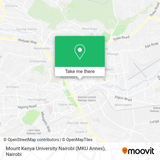 Mount Kenya University Nairobi (MKU Annex) map