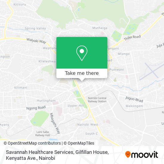 Savannah Healthcare Services, Gilfillan House, Kenyatta Ave. map