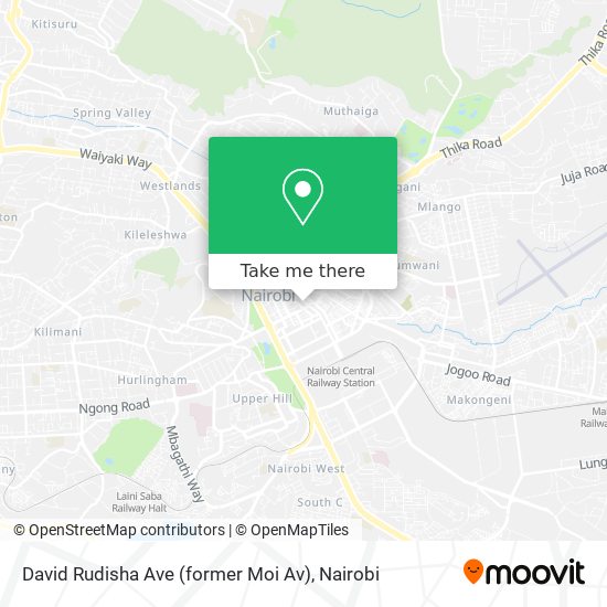 David Rudisha Ave (former Moi Av) map