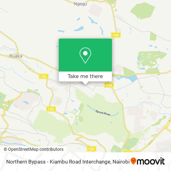 Northern Bypass - Kiambu Road Interchange map