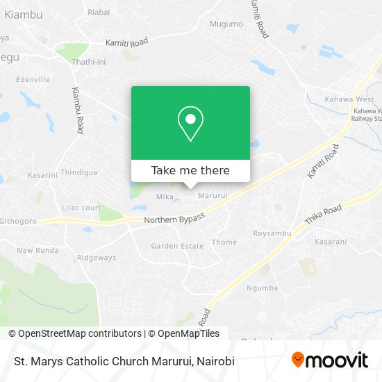St. Marys Catholic Church Marurui map