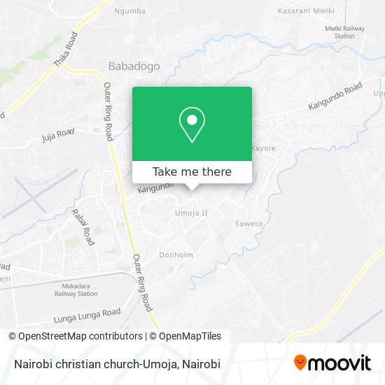 Nairobi christian church-Umoja map