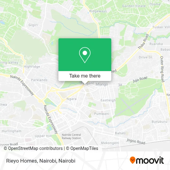 Rieyo Homes, Nairobi map