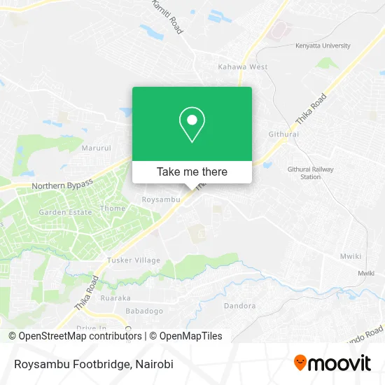 Roysambu Footbridge map