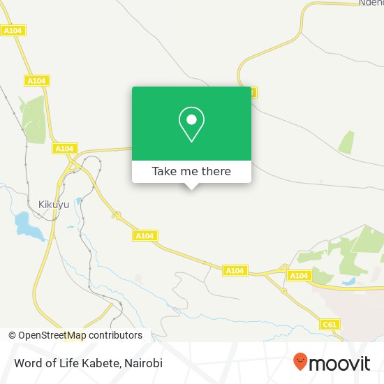Word of Life Kabete map