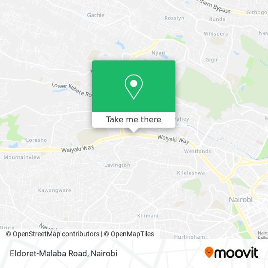 Eldoret-Malaba Road map