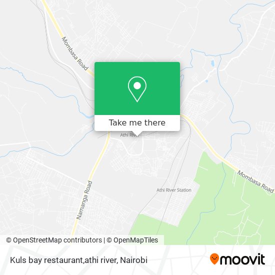 Kuls bay restaurant,athi river map