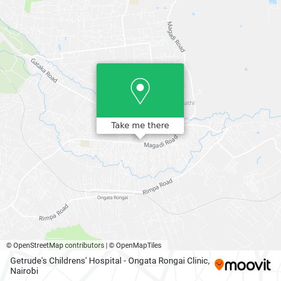 Getrude's Childrens' Hospital - Ongata Rongai Clinic map