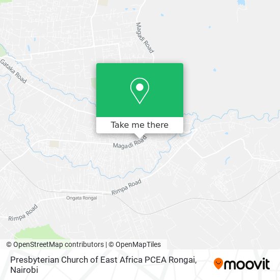 Presbyterian Church of East Africa PCEA Rongai map