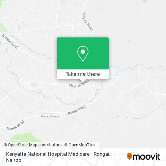 Kenyatta National Hospital Medicare - Rongai map