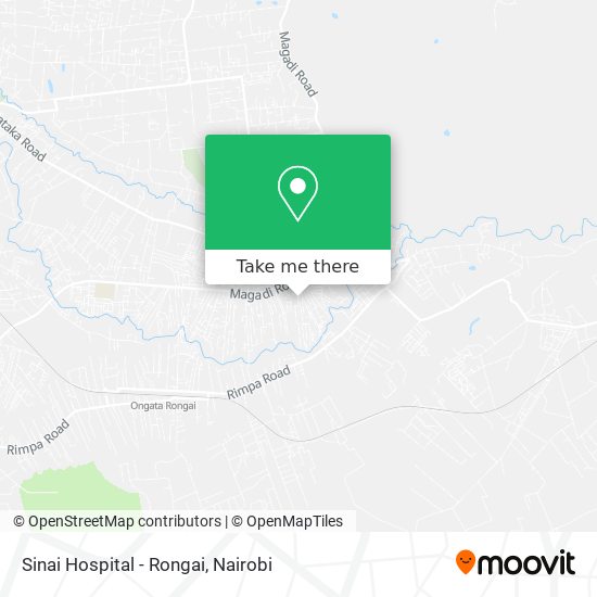 Sinai Hospital - Rongai map