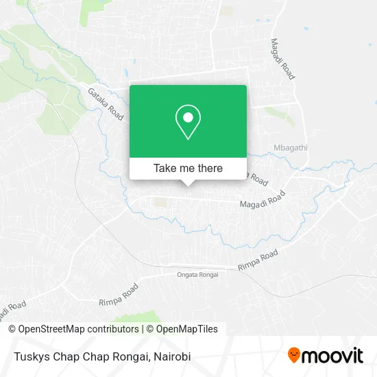 Tuskys Chap Chap Rongai map