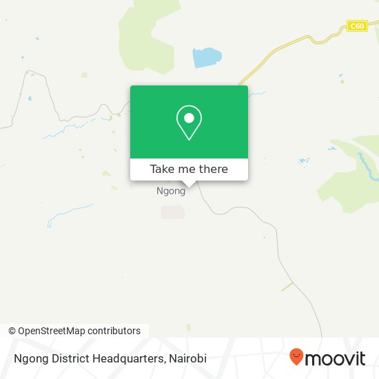 Ngong District Headquarters map