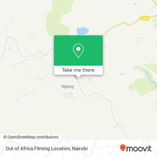 Out of Africa Filming Location map