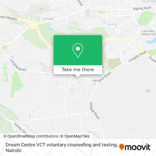 Dream Centre VCT voluntary counselling and testing map