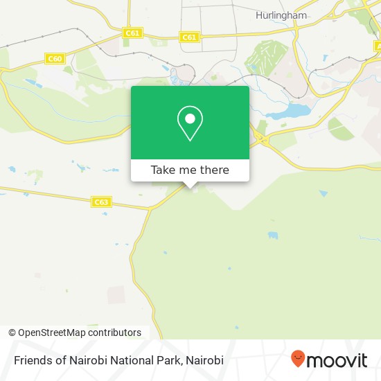 Friends of Nairobi National Park map