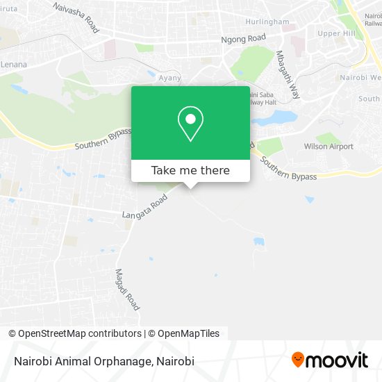 Nairobi Animal Orphanage map