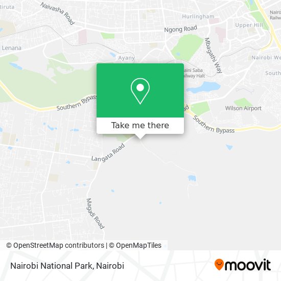 Nairobi National Park map
