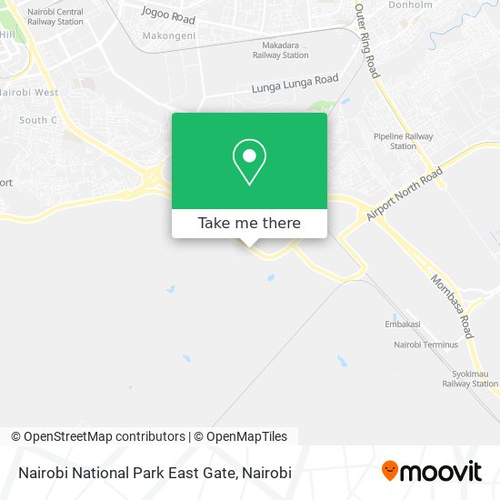 Nairobi National Park East Gate map