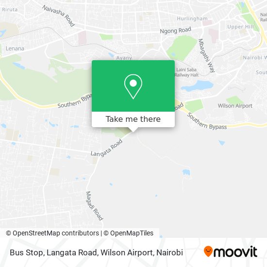 Bus Stop, Langata Road, Wilson Airport map