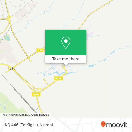 KQ 446 (To Kigali) map