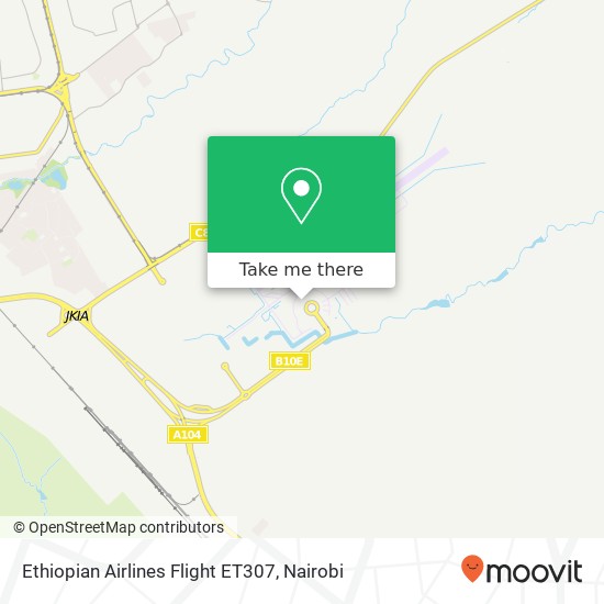 Ethiopian Airlines Flight ET307 map