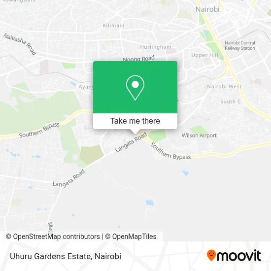 Uhuru Gardens Estate map