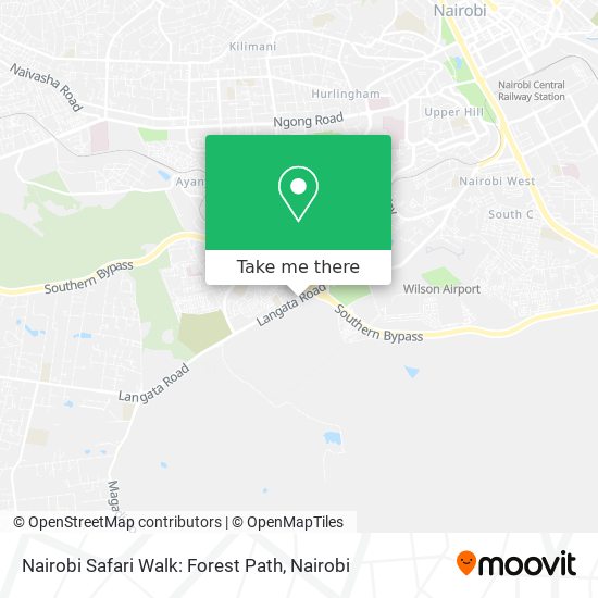 Nairobi Safari Walk: Forest Path map