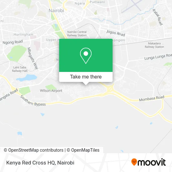 Kenya Red Cross HQ map