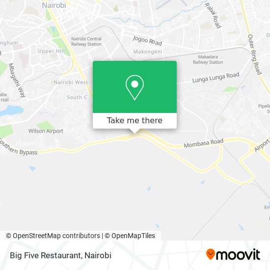 Big Five Restaurant map