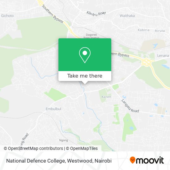 National Defence College, Westwood map
