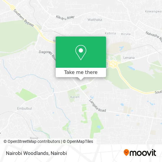 Nairobi Woodlands map