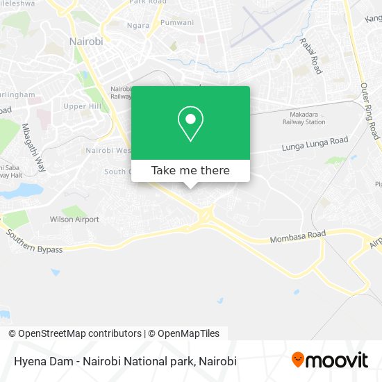 Hyena Dam - Nairobi National park map