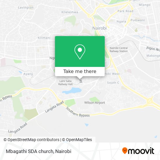 Mbagathi SDA church map