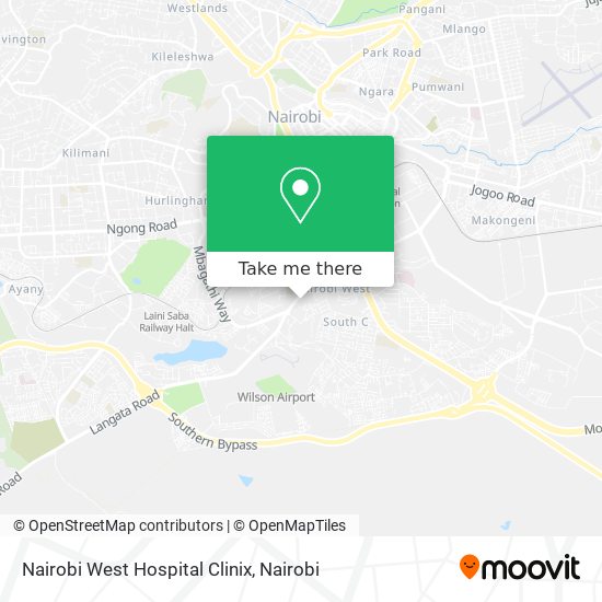 Nairobi West Hospital Clinix map