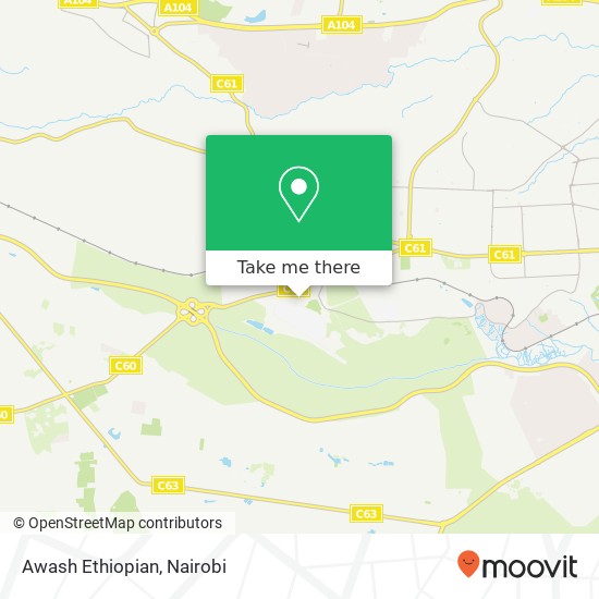 Awash Ethiopian map