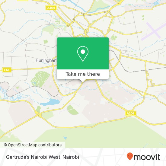 Gertrude's Nairobi West map