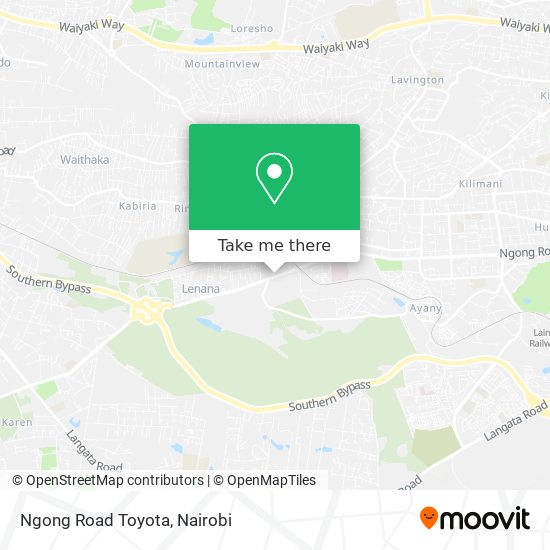 Ngong Road Toyota map