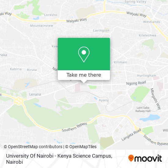 University Of Nairobi - Kenya Science Campus map