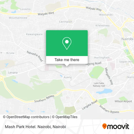 Mash Park Hotel. Nairobi map