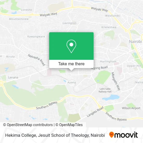 Hekima College, Jesuit School of Theology map