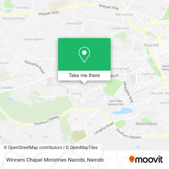 Winners Chapel Ministries Nairobi map
