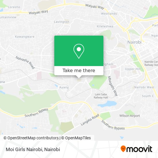 Moi Girls Nairobi map