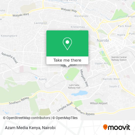 Azam Media Kenya map