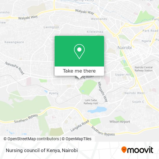 Nursing council of Kenya map