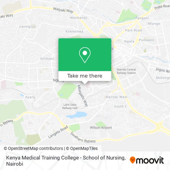 Kenya Medical Training College - School of Nursing map