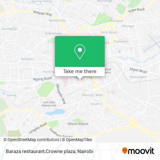 Baraza restaurant,Crowne plaza map