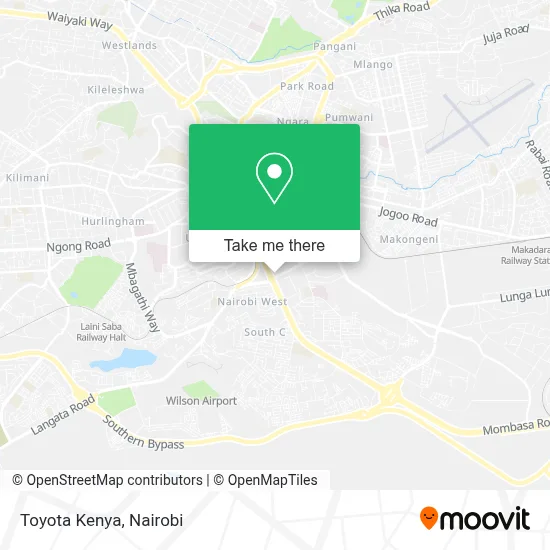 Toyota Kenya map