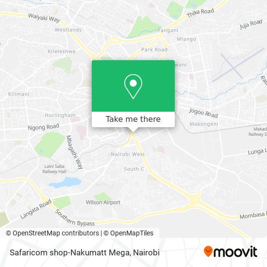 Safaricom shop-Nakumatt Mega map
